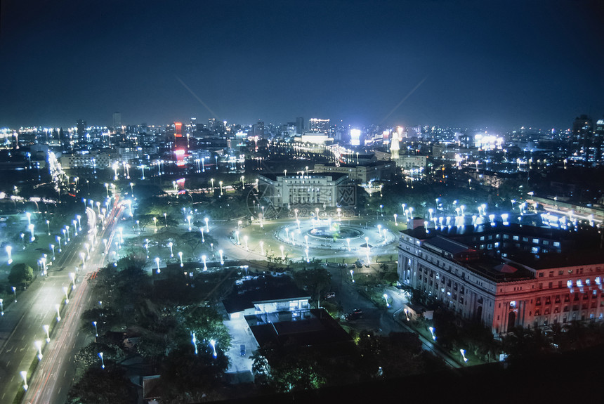 夜间城市概况图片