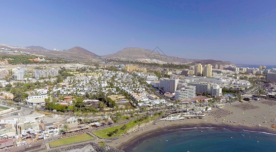 Tenerife海岸线空中观察图片