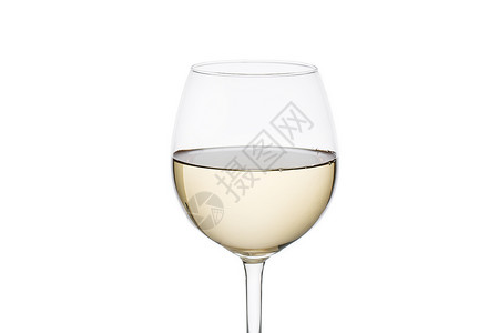 酒杯配白葡萄酒图片