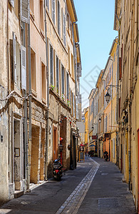 法国南部AixEn普罗旺斯市中心的浪漫小街图片