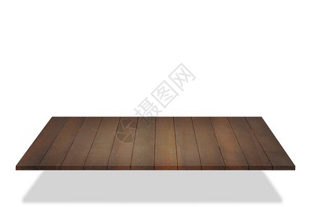 孤立的白色背景展示产品和销售商品的夹层等深木架单图片