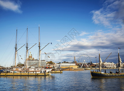 Helsinki市码头芬兰港图片