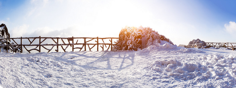 黄山雪景图片