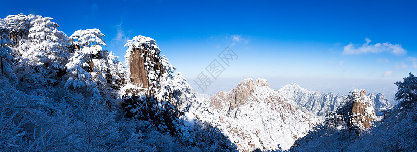 黄山雪景图片