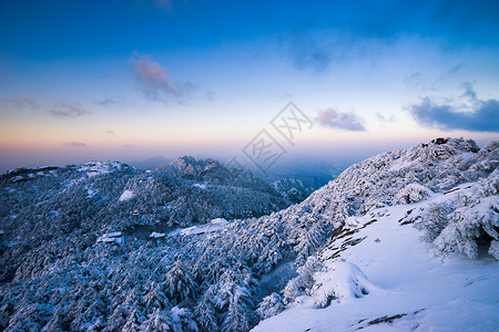 黄山雪景图片