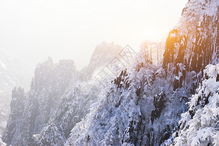 黄山雪景图片