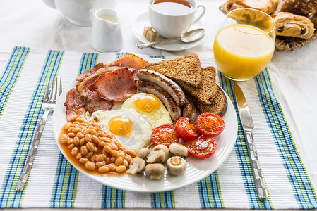 传统的全套英式早餐图片