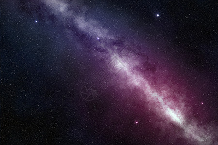 在繁星点的夜空中闪耀的银河图片