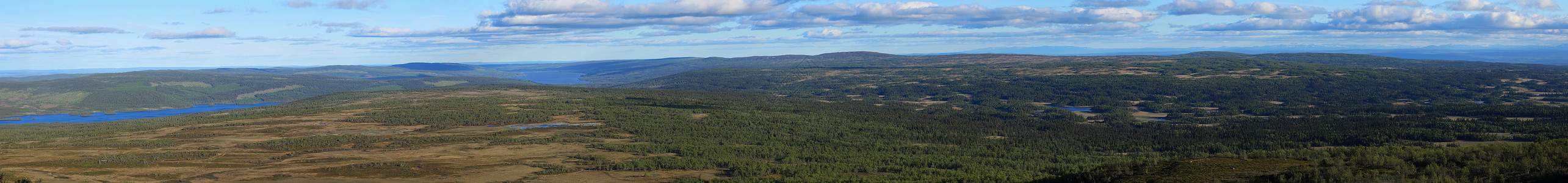 从瑞典山Ansaett的全景图片