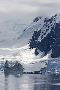 南半球的冰川和冰山上的全球气候变化维护生态图片