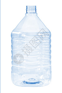 新的干净的空塑料瓶蓝色孤图片