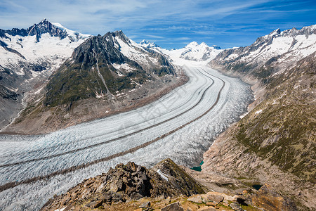 Aletsch冰川的一部分图片