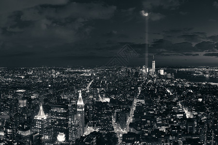 纽约市中心天线夜视和图片