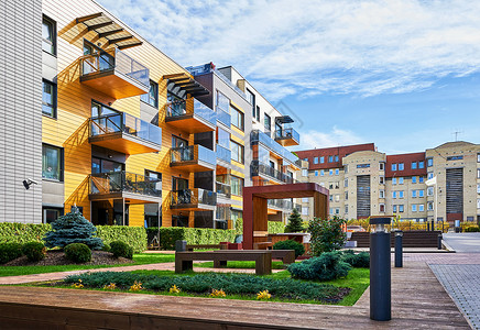 现代公寓住宅楼综合体图片