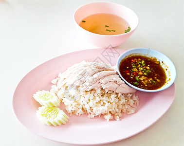 鸡汤蒸米饭泰国菜图片
