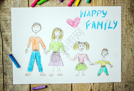 画幸福家庭的孩子背景图片
