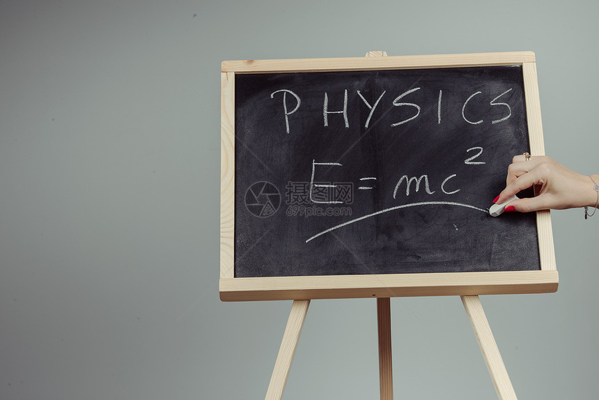笔写物理词和公式Enc2在黑板图片