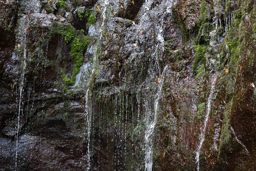 25个不喷泉Levada徒步足道最后瀑布图片