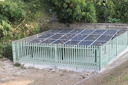 公园太阳能电池板绿色电力绿色技术环境保护可持续增图片