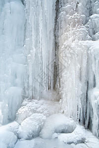 匈牙利冬季Mecsek山瀑布图片