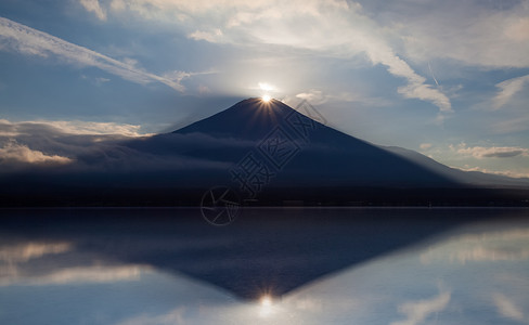 日本的富士山景观图片