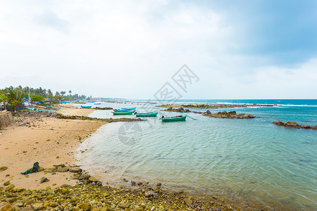 斯里兰卡贾夫纳北部海岸的一个暴风雨天高清图片