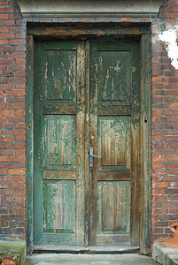 非常古老的古色香的建筑门图片