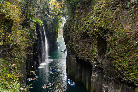 日本高千穗峡景观图片