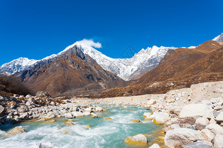 Lirung山峰地貌景观高清图片