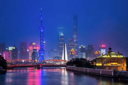 在上海美丽的夜晚图片