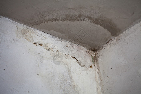墙壁和天花板漏水造成的损坏图片