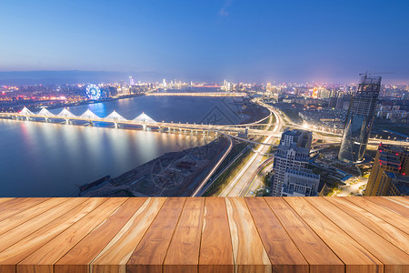 亚洲在上海河流横跨亚洲最大地区标志了夜图片