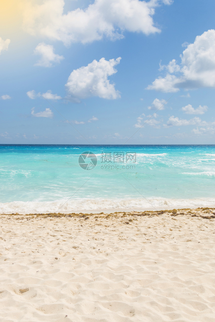 加勒比海夏季和假期时间图片