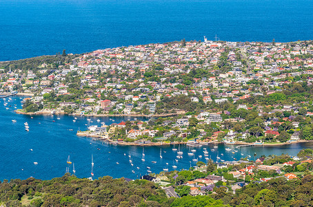 悉尼海岸线的空中观察澳大利亚图片