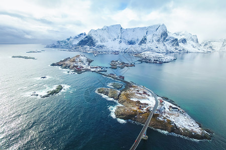 冬季Lofoten岛渔图片