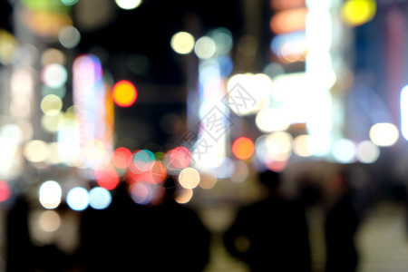 夜里东京街的焦点灯光熄灭背景图片