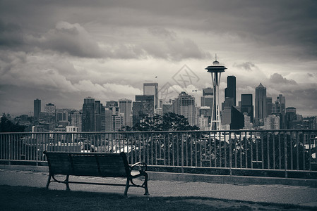 西雅图市风景来自凯里公园城图片