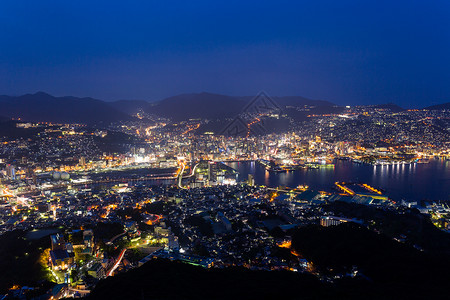 日本长崎天际线夜景图片
