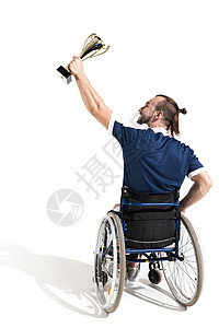 坐在轮椅上残疾的网球运动员图片