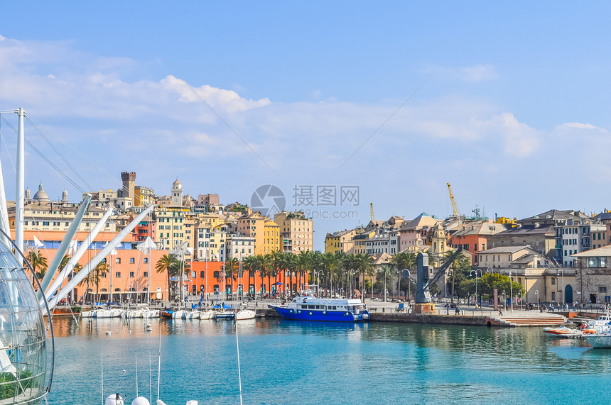 意大利热那亚港口高动态范围视图片