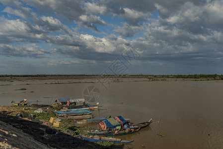 柬埔寨TonleSap湖附高清图片