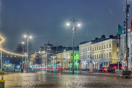 赫尔辛基中心夜图片