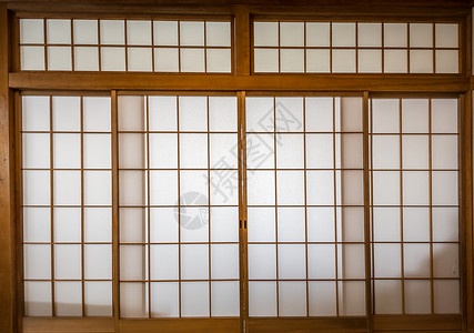 shojiShoji传统的日式门由升纸制成背景