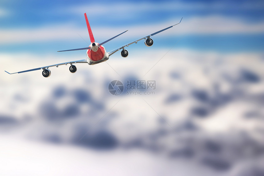 飞机在空中飞行的飞机上搭乘飞机运图片
