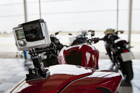 摩托车上相机摄图片