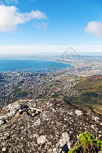 南非洲角城市的天线从表山天图片