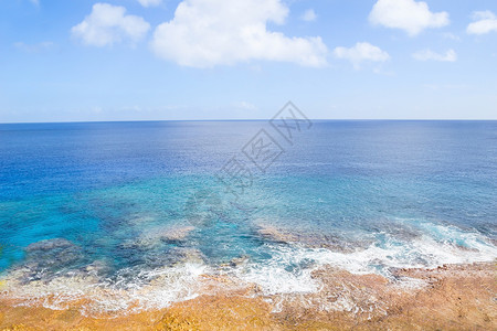 太平洋白龙珊瑚海岸线遥远的地图片