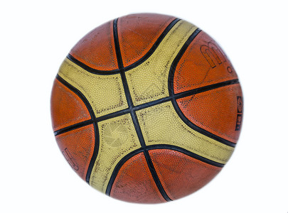 白色背景上的旧篮球背景图片