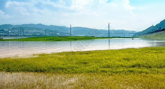 桥梁施工现场长江三峡图片
