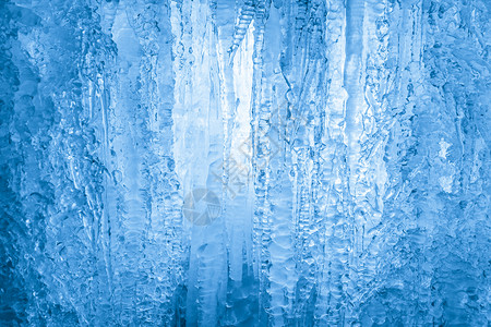 结冰的瀑布冰柱结构图片